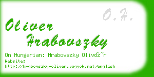 oliver hrabovszky business card